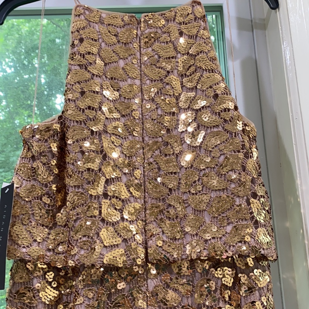 Aidan Mattox Halter neck sequins long Gown - Picture 7 of 9